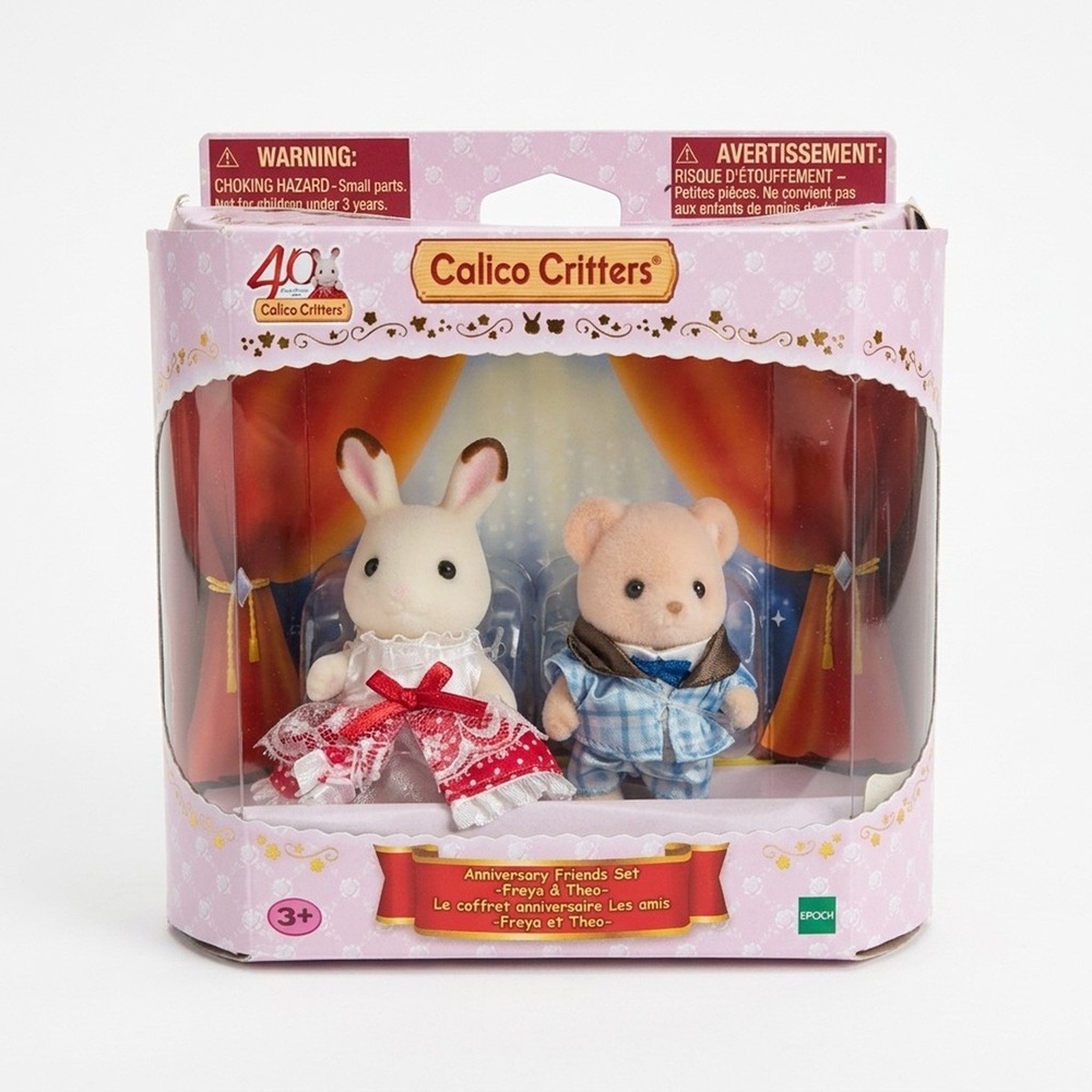 Calico Critters 40th Anniversary Friends Set Freya & Theo CC4603 Box Damage New